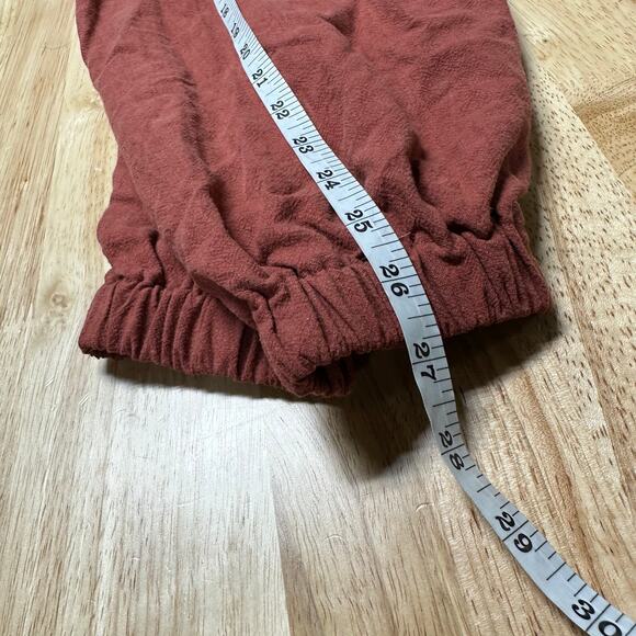 Free People NWT Sienna Smocked Jumpsuit Sumac Size XL Elastic Waist Rope Belt - Picture 10 of 10